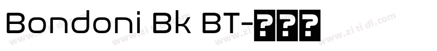 Bondoni Bk BT字体转换
